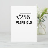 Carte Racine carré de 256 16 ans 16e anniversaire (Debout devant)