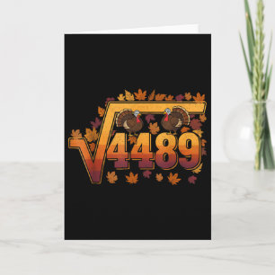 Carte Racine carrée 4489 Mème drôle de Thanksgiving 67 T