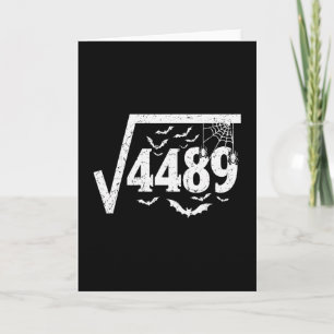 Carte Racine carrée 4489 Mème drôle d'Halloween 67 Prof