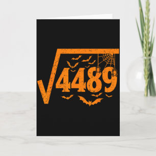 Carte Racine carrée 4489 Mème drôle d'Halloween 67 Prof