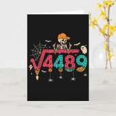 Carte Racine carrée 4489 Prof de maths drôle 67 Meme Hal (Fleur jaune)