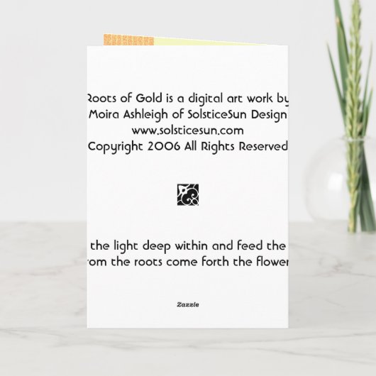 Carte Racines d'or (Dos)