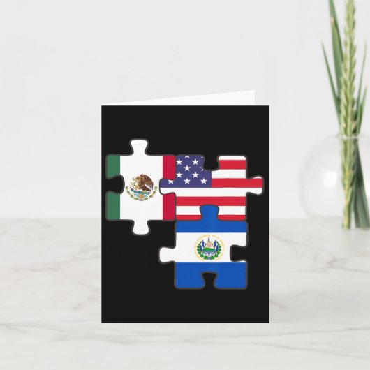 Carte Racines Mexicaine Et Salvadorienne Plus Drapeau Am (Devant)
