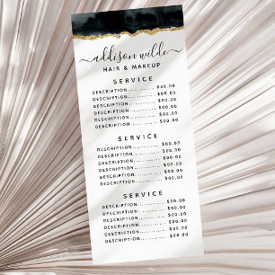 Carte Rack Aquarelle Noire Et Or