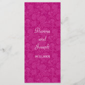 Carte Rack Baroque Fuchsia Plaque Menu (Dos)