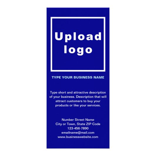 Carte rack bleue pour entreprise (Devant)