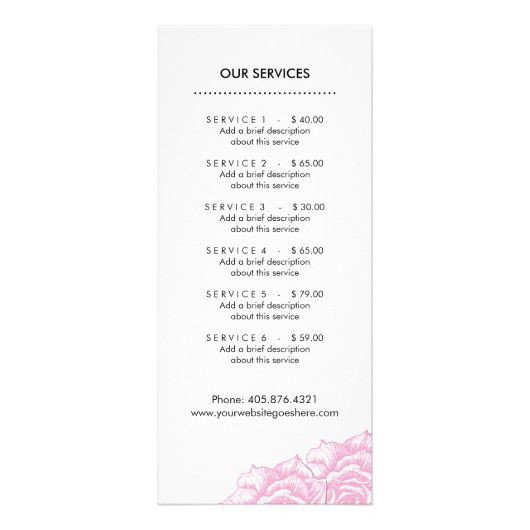 Carte rack de menu maquillage Artiste (Dos)