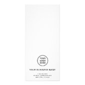 Carte rack de tarif simple pour logo d'entreprise (Dos)