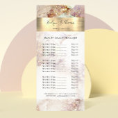 Carte rack de tarification de l'aquarelle et de l'