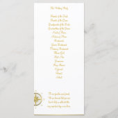 Carte rack des programmes de cérémonie de Mariage  (Dos)