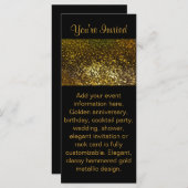 Carte rack d'invitation Black & Gold (Devant / Derrière)
