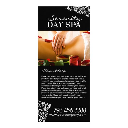 Carte Rack du menu du salon entièrement personnali (Devant)