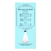 Carte rack du menu Fête des mariées (Devant)