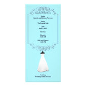 Carte rack du menu Fête des mariées (Dos)