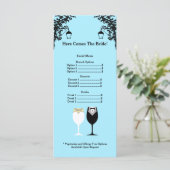 Carte rack du menu Fête des mariées (Debout devant)