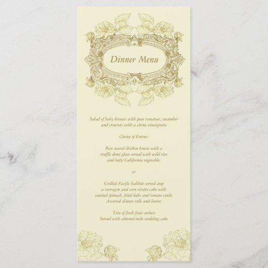 Carte Rack du menu Frame Antique (Devant)