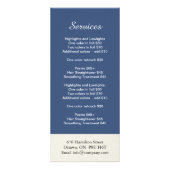 Carte rack du menu Salon personnalisé (Dos)