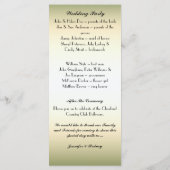 Carte rack du programme Black Gold et Green Weddin (Dos)