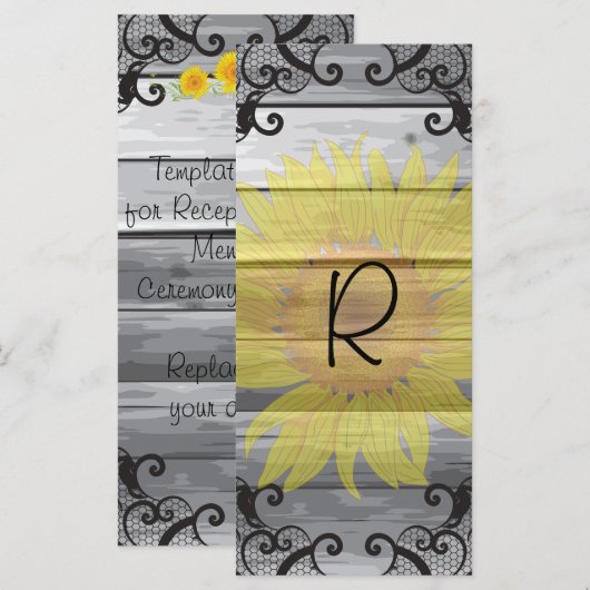 Carte rack du programme de collecte du bois Sunflo (Devant / Derrière)