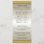 Carte rack du programme de mariage (Dos)