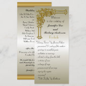 Carte rack du programme de mariage (Devant / Derrière)