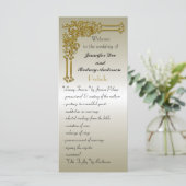 Carte rack du programme de mariage (Debout devant)