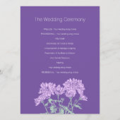 Carte rack du programme de mariage chrysanthème vi (Dos)