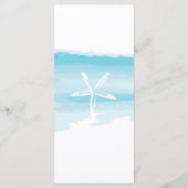 Carte rack du programme de mariage de plage (Dos)