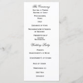 Carte rack du programme de mariage Mauve Orchids (Dos)