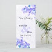 Carte rack du programme de mariage Mauve Orchids (Debout devant)