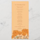 Carte rack du programme de mariage Orange chrysant (Dos)