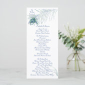 Carte rack du programme de mariage Peacock Glitter (Debout devant)