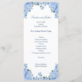 Carte rack du programme de mariage Rose bleu (Devant)