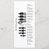 Carte Rack du programme de mariage Silhouettes sim (Dos)