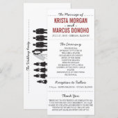 Carte Rack du programme de mariage Silhouettes sim (Devant / Derrière)