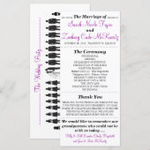 Carte Rack du programme de mariage Silhouettes sim (Devant / Derrière)