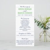 Carte rack du programme de mariage Silhouettes sim (Debout devant)