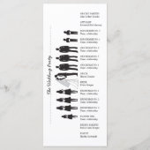 Carte rack du programme de mariage Silhouettes sim (Dos)