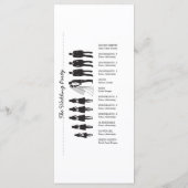 Carte rack du programme de mariage Silhouettes sim (Dos)