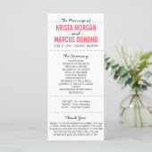 Carte rack du programme de mariage Silhouettes sim (Debout devant)