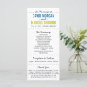 Carte rack du programme de mariage Silhouettes sim (Debout devant)
