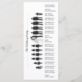 Carte rack du programme de mariage Silhouettes sim (Dos)