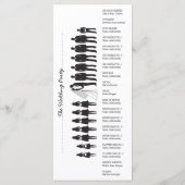 Carte rack du programme de mariage Silhouettes sim (Dos)