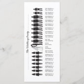 Carte rack du programme de mariage Silhouettes sim (Dos)