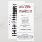 Carte rack du programme de mariage Silhouettes sim (Devant / Derrière)