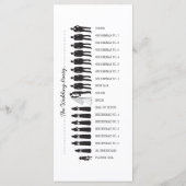 Carte rack du programme de mariage Silhouettes sim (Dos)