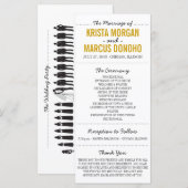Carte rack du programme de mariage Silhouettes sim (Devant / Derrière)