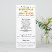 Carte rack du programme de mariage Silhouettes sim (Debout devant)