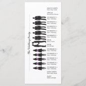 Carte rack du programme de mariage Silhouettes sim (Dos)