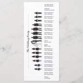 Carte rack du programme de mariage Silhouettes sim (Dos)